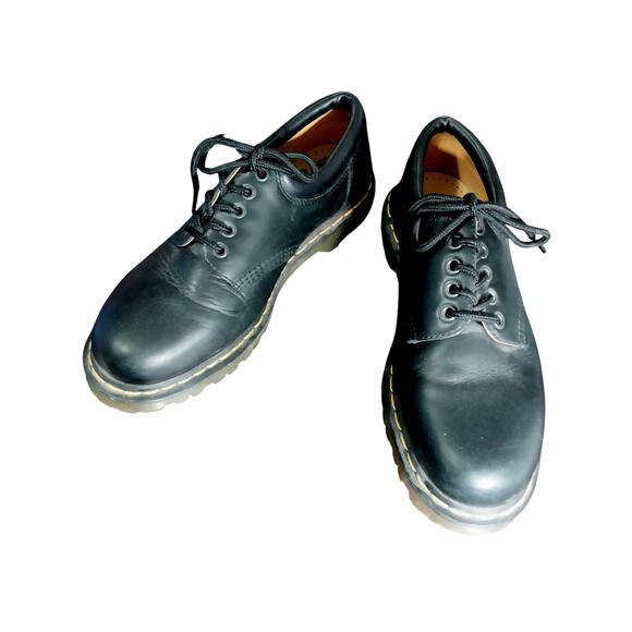 DOC MARTENS! DR. MARTEN BLACK GENUINE LEATHER, HEAVY TREAD AIR WEAR OXFORDS! 12M main image 8